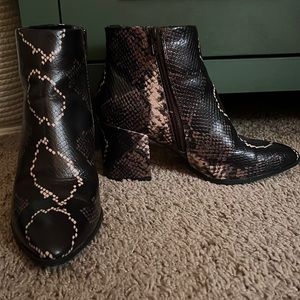 A New Day faux snakeskin booties